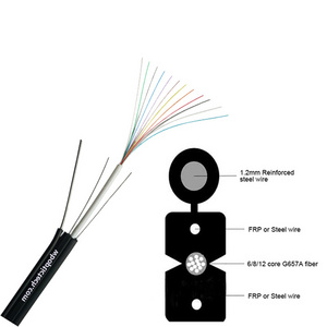 China manufacturer GJYXCH-LS FTTH optic fibre cable 12 fiber optic cable drop with self-supporting messenger