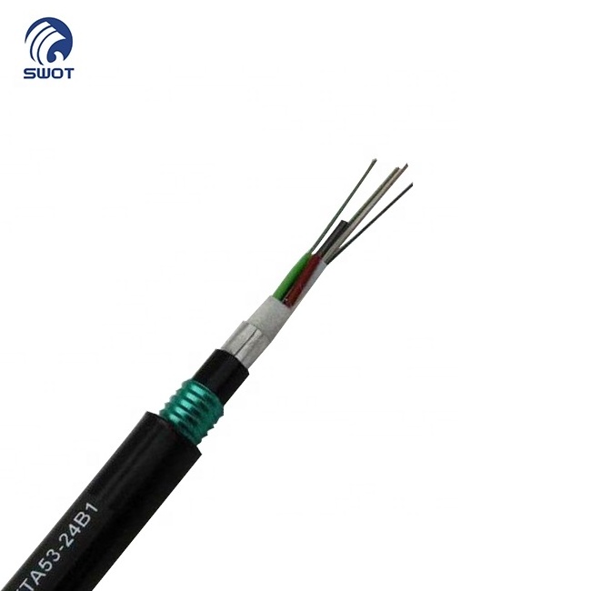 GYTA53 underground double sheath double armored 24 core optical fiber cable prices