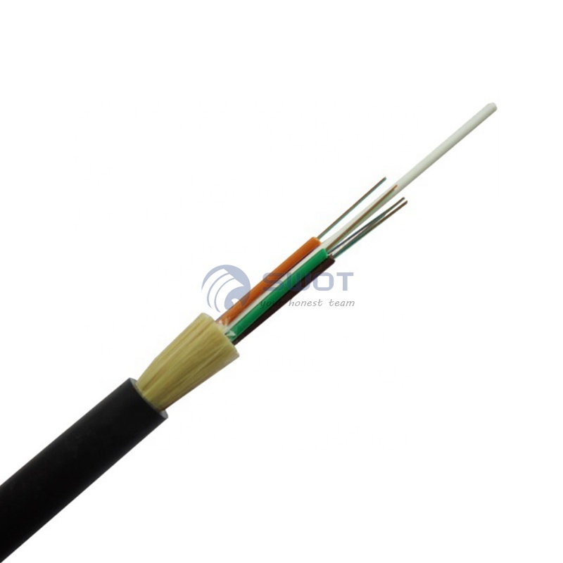 China cable supplier ADSS single jacket 48 core single mode G652D FRP 1.5mm 100m span length fiber optic cable