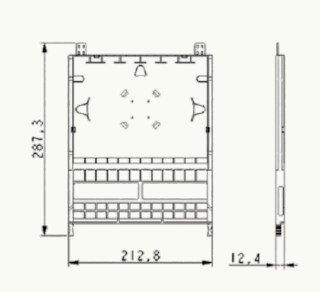 12 port SC Fiber optic pigtail splice box optical adapter closure for 19'' rack with US patent