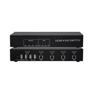 4K@120Hz 4 Port HDMI KVM Switcher With USB2.0 HUB HDMI 2.0 4 in 1 out Switch