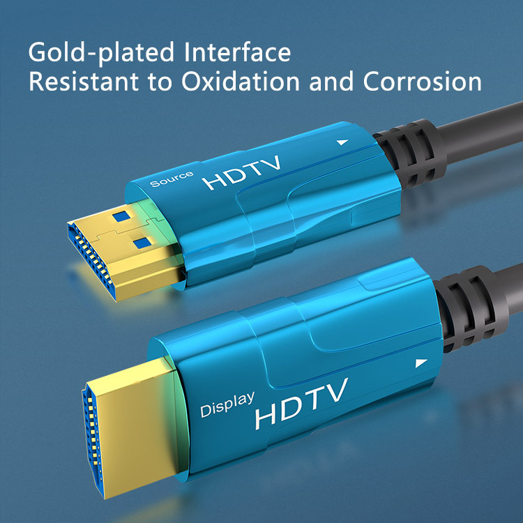 OEM & Stock HDMI 2.0 Active Fiber Optic Cable AM To AM 4K 60Hz UHD 3D 4.8mm HDMI Cord Cables