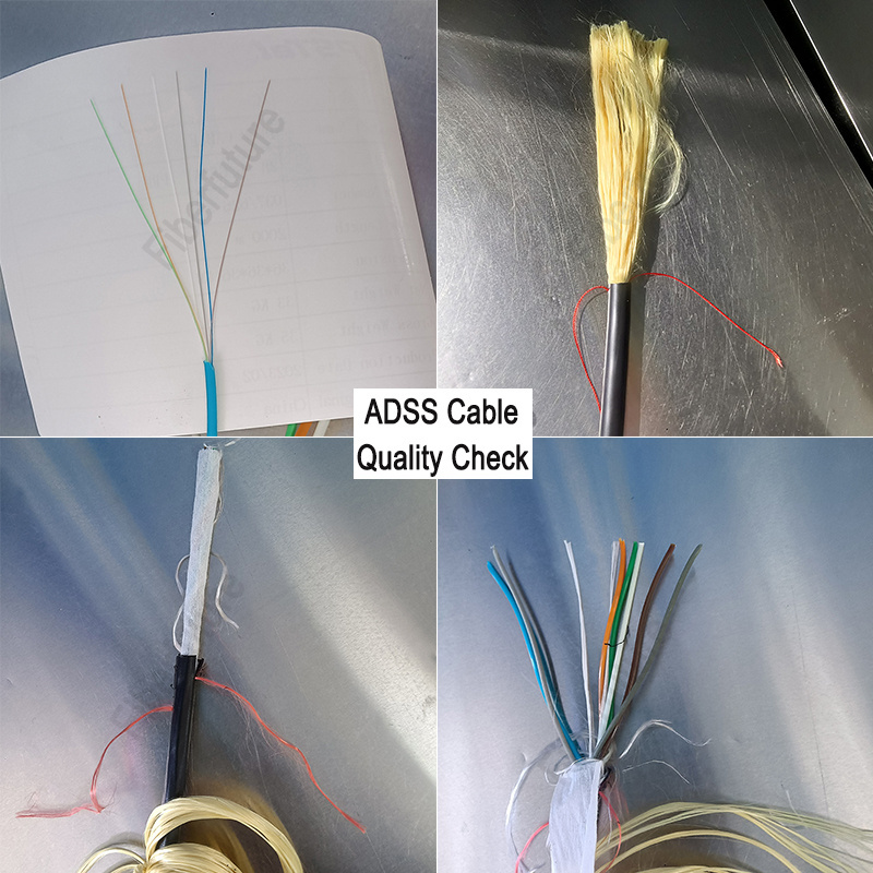 Fiber Optic Cable Cable Manufacturer 6 8 12 24 48 96 Core Single Mode G657A1 G657A2 Outdoor ADSS Cable Span 100m 120m