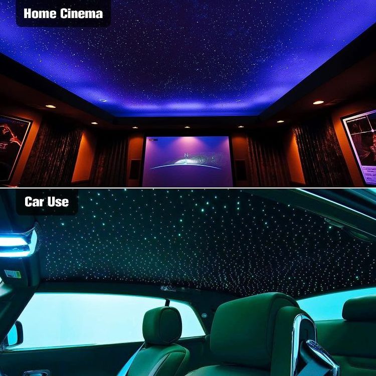 APP Starry Sky Ceiling Fiber Light Starlight headliner Kit Fiber Optic Ceiling Lights Twinkle Star light Kit  for home and car