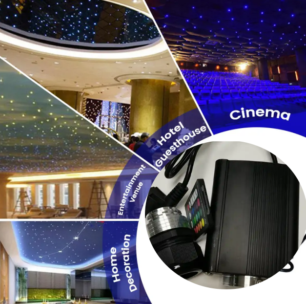 KINZ Wireless Voice Phone App Control Twinkle Starry Sky Ceiling Fiber Optic Light Starlight headliner Kit  Star Ceiling Kit