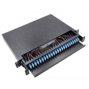 1U 2U 19' rack Pull out type Rack Mount Fiber Optic Patch Panel with 48 Port