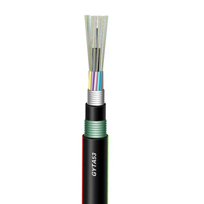 Underground Fiber Cable Optic with Fire Retardant Armored Jacket Gyfta53 GYTA53