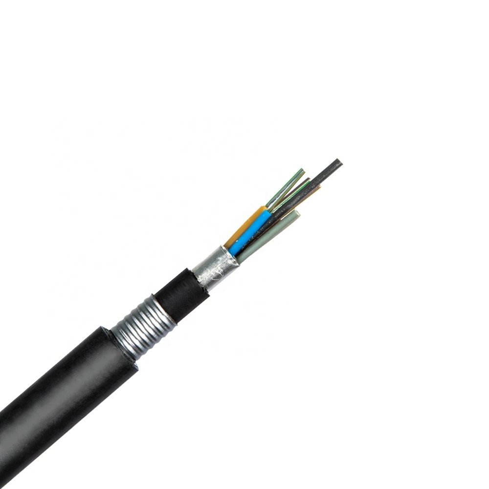 Factory Direct Outdoor Cable 24 to144 Cores Direct Buried Duct GYTA53 Singlemode Fiber Optical Cable