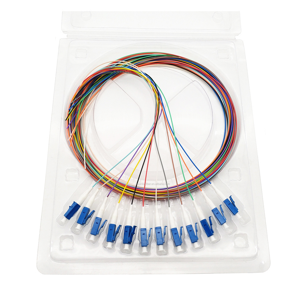 Fiber Optic Bundle Pigtail SC/UPC Connector 12 Color 0.9mm SM FTTH Pigtail