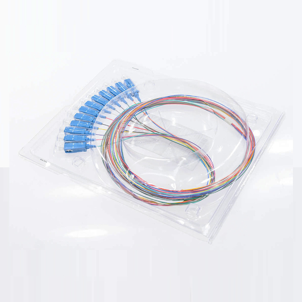 Fiber Optic Bundle Pigtail SC/UPC Connector 12 Color 0.9mm SM FTTH Pigtail