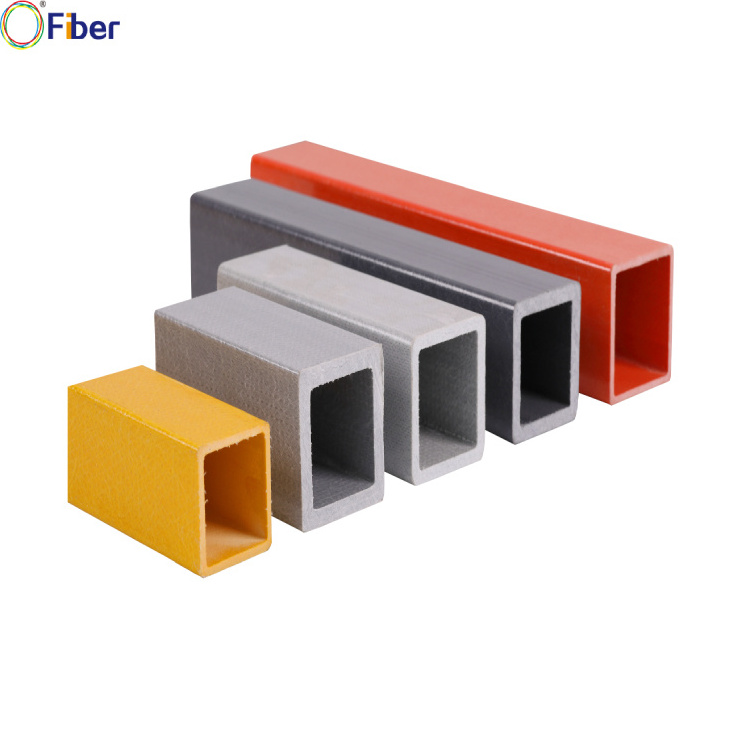 Corrosion free factory frp rectangle tube fiber glass square pipe