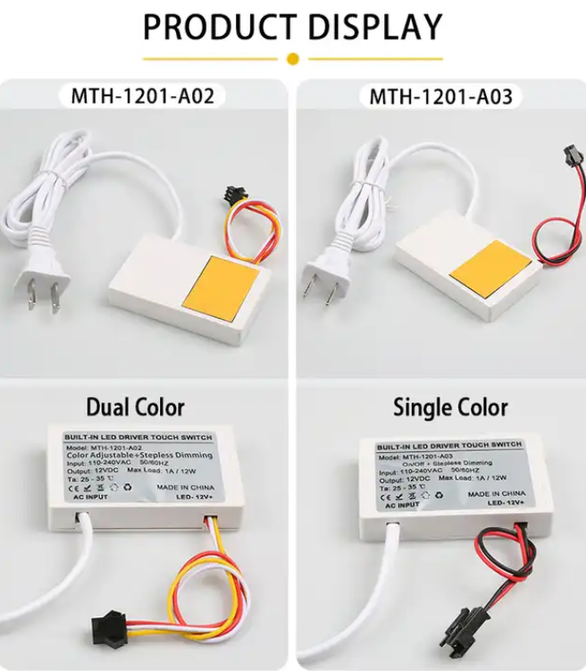 Wholesale High Sensitivity 220V 12W 1A Led Light Mirror Touch Sensor Switch For 1-5Mm Glass/Acrylic/Mirror