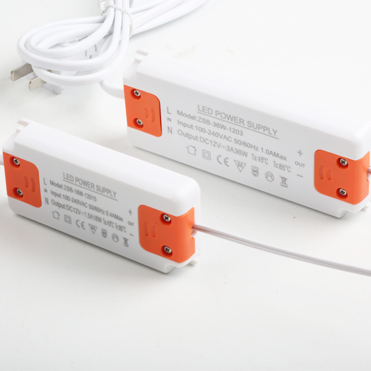 Zhongshan Super Slim DC12V 24V 1A 2A 3A 5A Cabinet LED Transformer Switching Power Supply LED Lighting Drivers