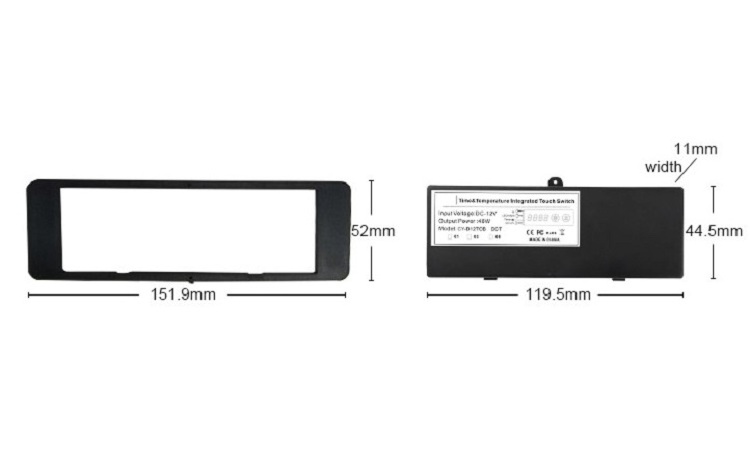 FICLUX 12V 4A double 2 touch button keys smart mirrors LED sensor control dimmer switches with defogger time temperature display