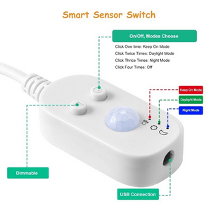 USB 5V Indoor Bed Stairs Cabinet Decoration Modern Dimming 2835 Flexible Night Lamps Bar PIR Light Motion Sensor LED Strip Light