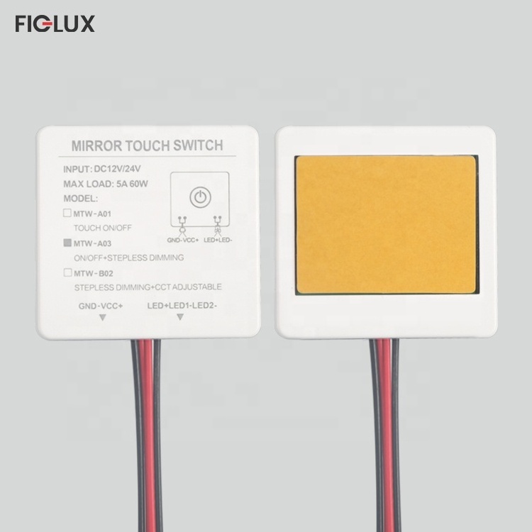 FICLUX Customize Led Dimmer Touch Controller For Bath Mirror Automatic ON/OFF Single Touch Sensor Switch