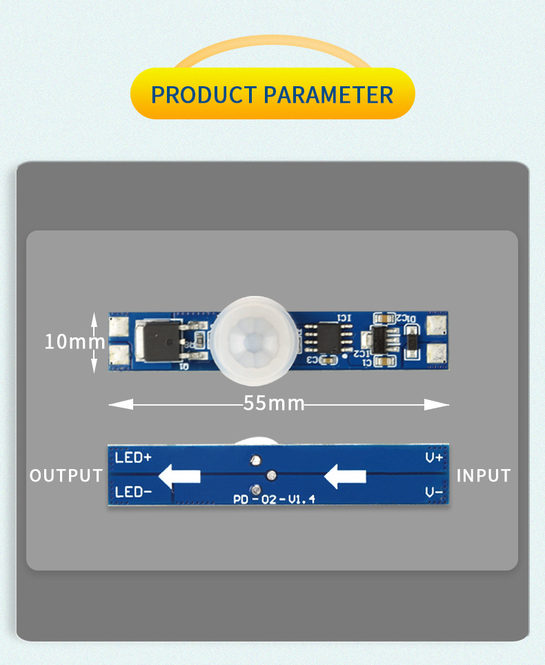 Low voltage 12V 24V Mini Micro Smart Switch led strip light Automatic Turn Off Pir Sensors DC5V Infrared Pir Motion Sensor