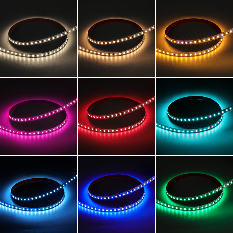 Flexible DC12v 24v SMD2835 120leds 5m Indoor IP20 CRI 80 Warm Cool White 2700k 6000k Led Strip Light