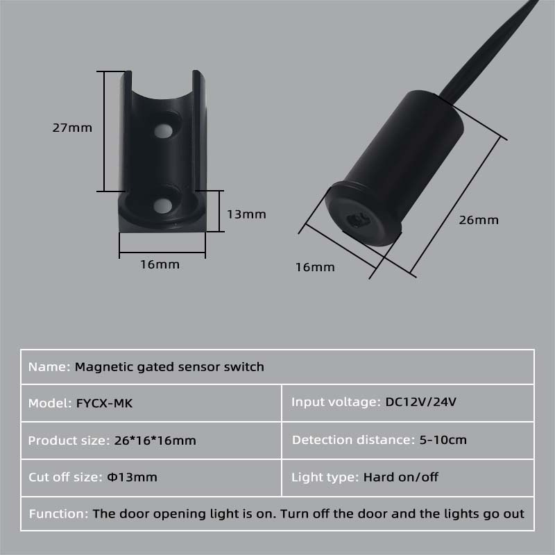 Customized Cabinet IR sensor Switch DC12V 24V Dimming touch/ir door/Pir sensor switch for Wardrobe lights