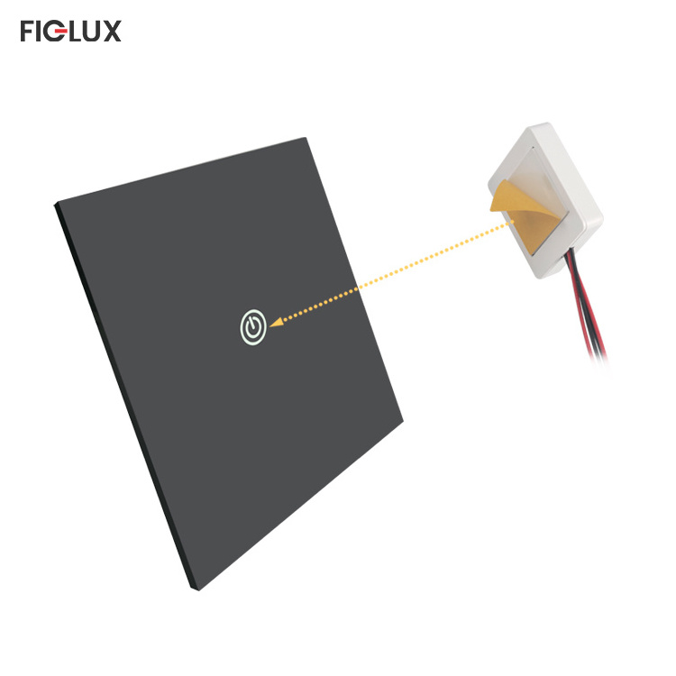 FICLUX DC12V 24V 5A Mini LED Light One-button Dimmable Touch Sensor Control Switch for Smart Bath Mirror