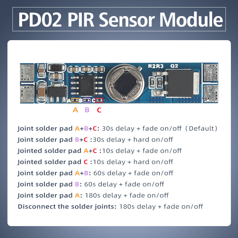 DC12V/24V PIR Motion Sensor Switch Module 3A 36W 72W IR Infrared Induction Body Sensor Detector Controller Switch for LED Light