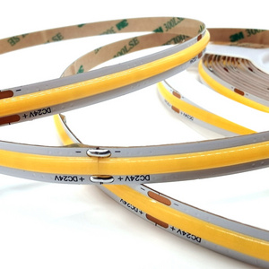 High Density LED Ribbon Tape Light DC12V 24V 480leds 8mm IP20 9W/M White Warm White Dotless Flexible COB LED Strip