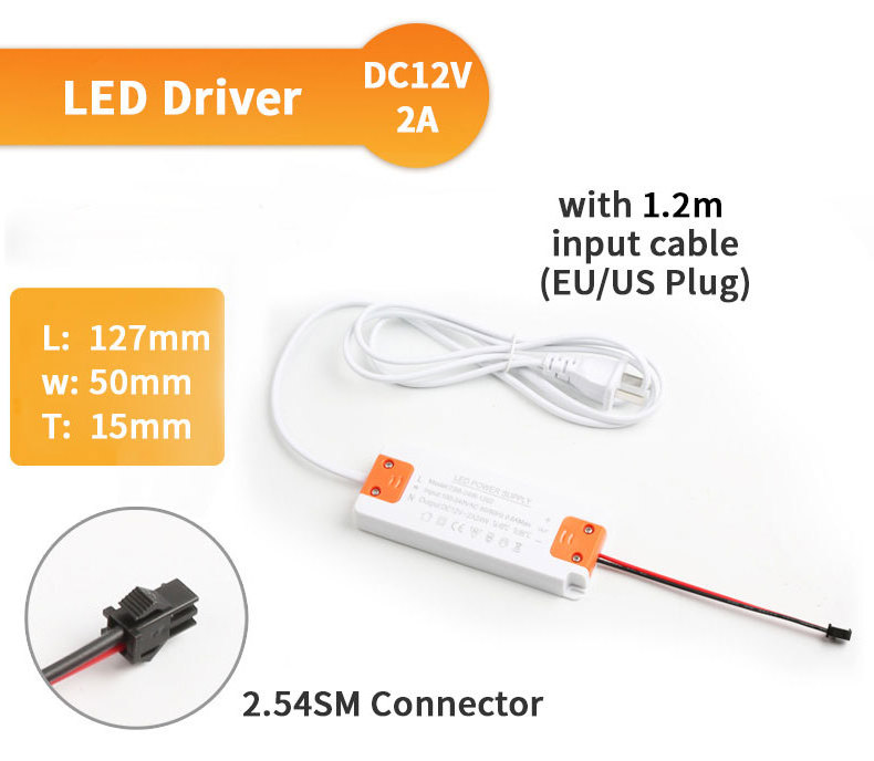 Zhongshan Super Slim DC12V 24V 1A 2A 3A 5A Cabinet LED Transformer Switching Power Supply LED Lighting Drivers