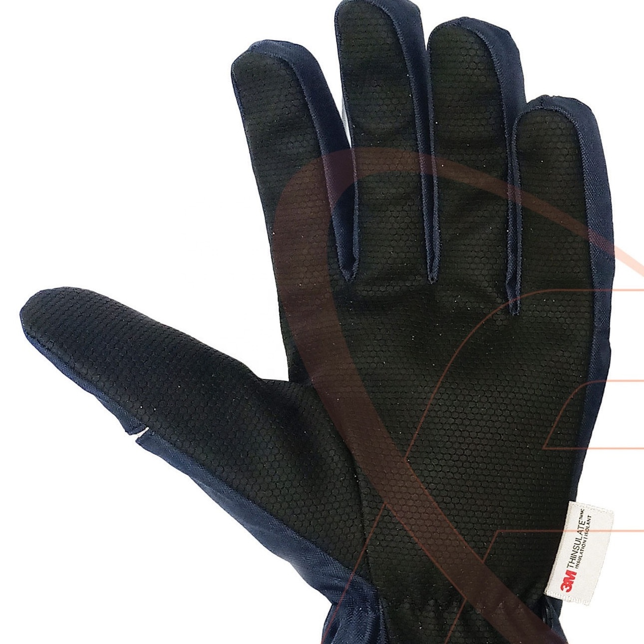 Dress Blue Winter Mechanic Gloves in Synthetic Leather with Silicon Print Palm 2024 Wholesale Glove Leather gloves from Pakistan