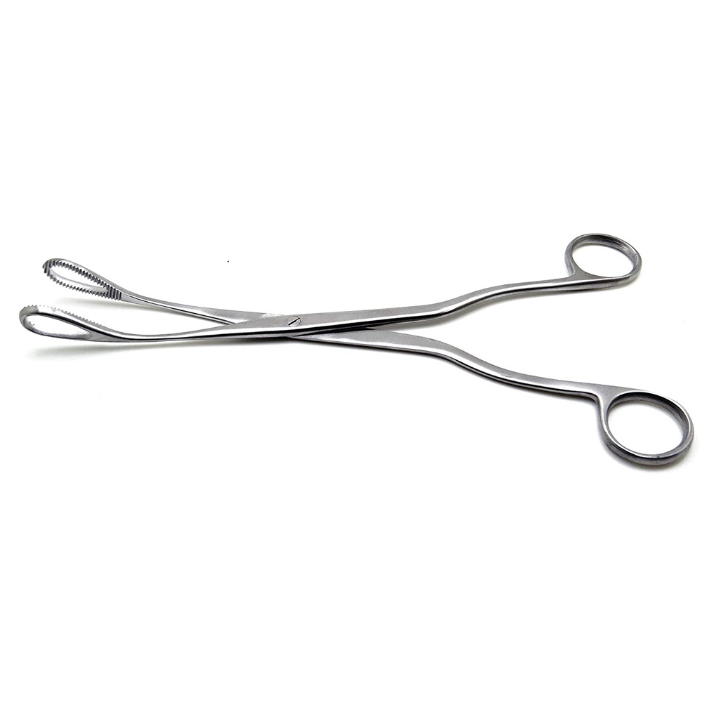 High Quality Surgical Sponge Holding Forceps 10.5 Straight Tip Gynecology Forceps Surgical Dressing & Tissue Forceps