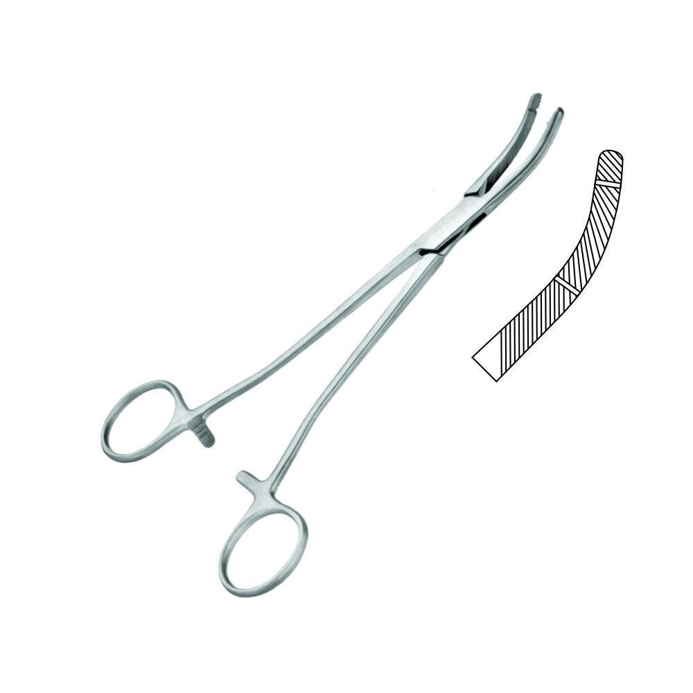 Manufactured of Stainless Steel Heaney Hysterectomy Clamps Curved 2-Tooth Box Joint Gynecology Instruments 23 cm/ 9