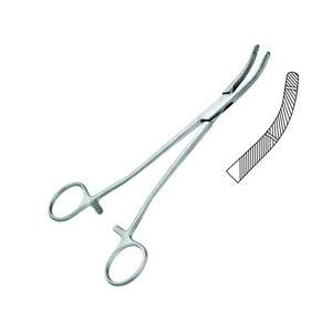 Manufactured of Stainless Steel Heaney Hysterectomy Clamps Curved 2-Tooth Box Joint Gynecology Instruments 23 cm/ 9"