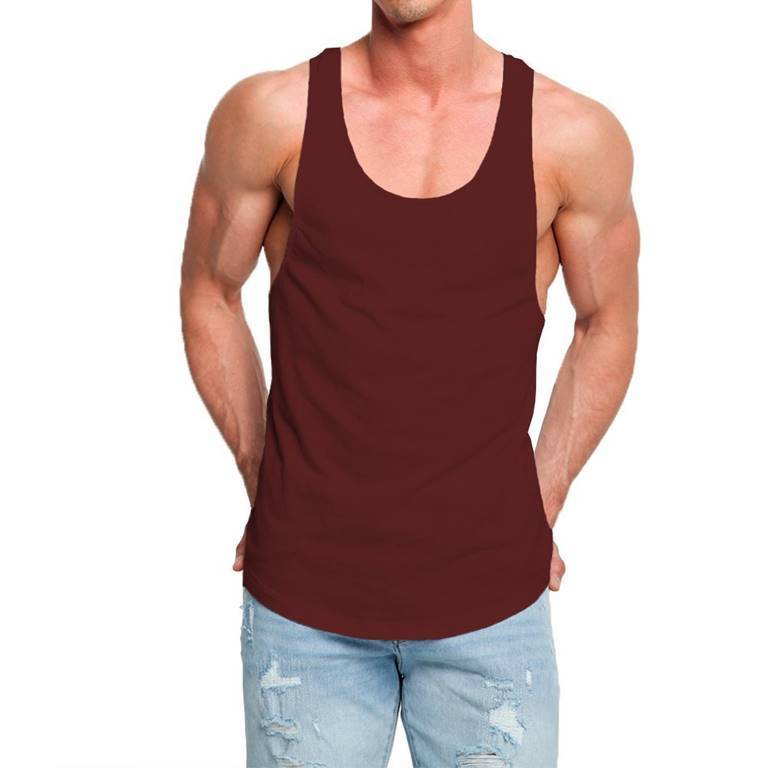 Wholesale Tank Tops For Men White Color Plain Design Men's Singlets