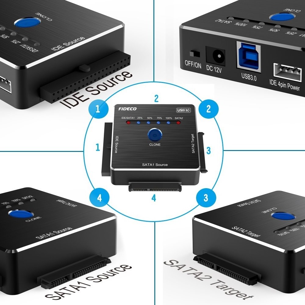 FIDECO New Design ide sata converter 2.5 3.5 sata to ide hard disk adapter hdd cloner