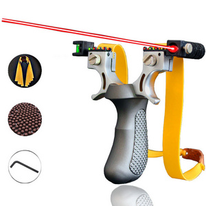 High Quality Resin Slingshot Outdoor Sports Flat Rubber Band Red Laser Infrared Aiming Slingshot