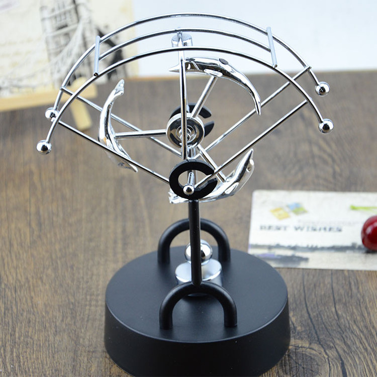 ZD364 Wholesale Creative Scientific Metal Swing Ball Toys Home Decoration Crafts Electronic Perpetual Motion Desk Toys