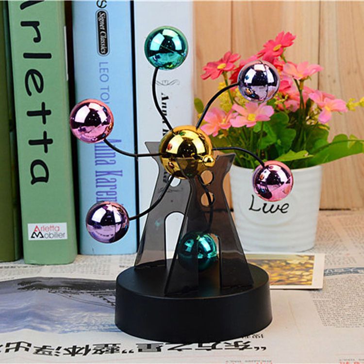 ZD381 Magnetic Swing Balance Balls Desk Toys Big Swinger Desk Science Ornament Colorful Ferris Wheel Celestial Perpetual Motion