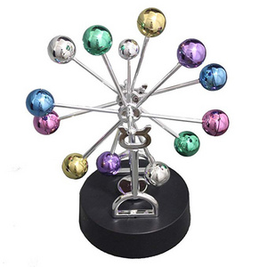 ZD379 Wholesale Metal Swing Ball Desk Toys Home Decoration Magnetic Ornament Color Ball Ferris Wheel Perpetual Motion