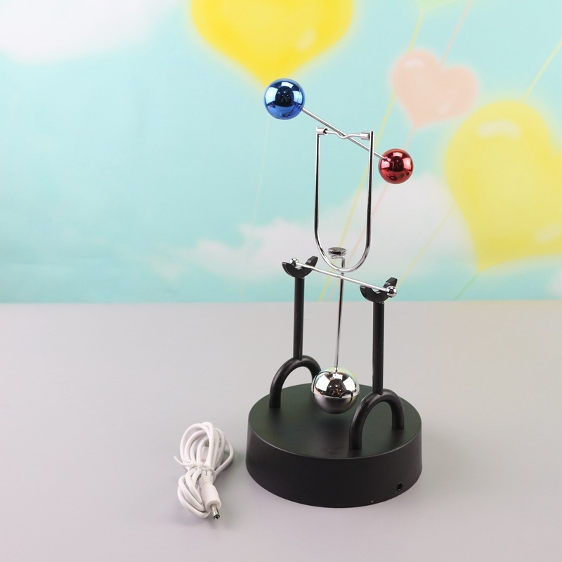 ZD385 New Arrival Magnetic Swing Balance Balls Creative Home New Year Gift Crafts USB Dual Purpose Perpetual Motion Desk Toys