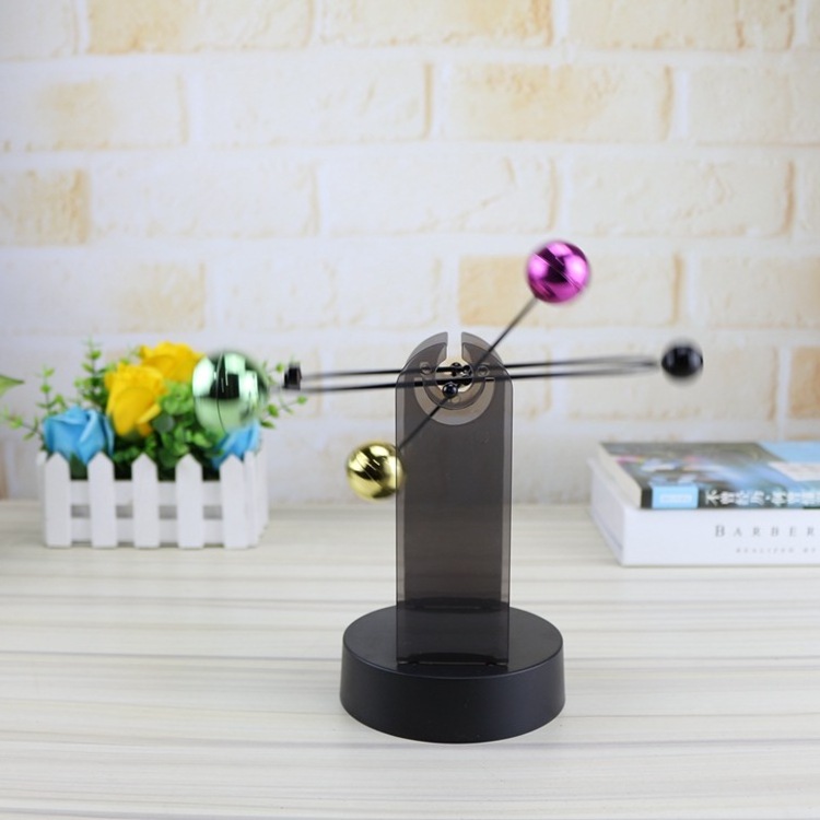 ZD412 Wholesale Home Personality Creative Ornaments Metal Swing Ball Desk Toys Astronomical Perpetual Motion Machine