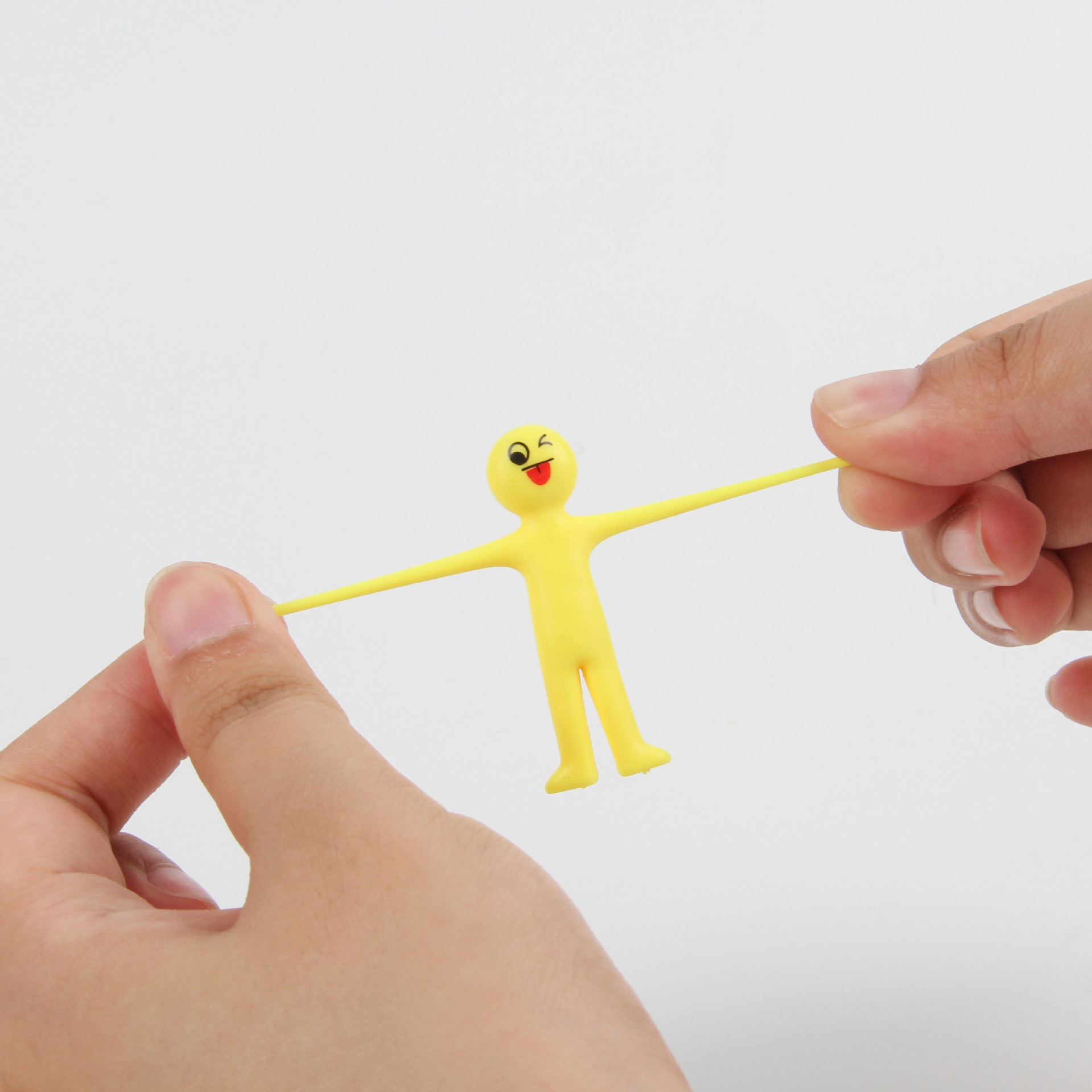 TXL22 Unique Mini TPR Stress Relief Toys Decompression 4.5*5cm Yellow Little Man Bendy Stretchy Fidget Sensory Toy