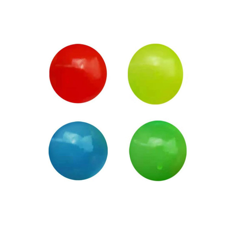 S186 Glow In The Dark Ceiling Balls TPR Soft Luminous Sticky Balls Stress Balls For Adults And Kids Stress Relief Toys Gift