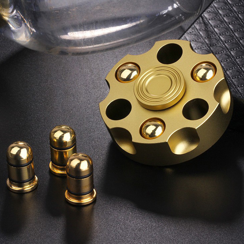 ZD339 Wholesale Adults Stress Relief Toys High Speed Rotation Decompression Fidget Toys New Style Metal Revolver Fidget Spinner