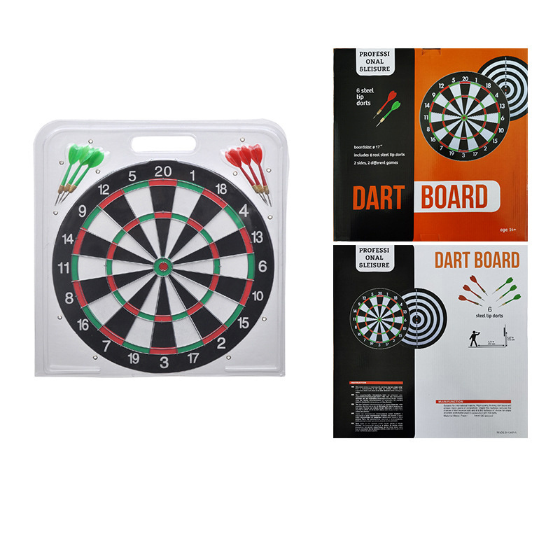 EE648 Wholesale Steel Tip Darts Double Sided Bristle Dartboard Dart Game Sisal Dartboard Toys Darts Needle and Board Set