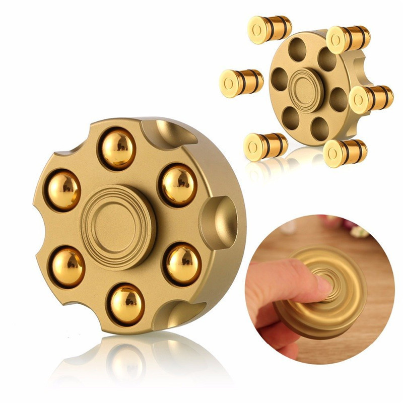 ZD339 Wholesale Adults Stress Relief Toys High Speed Rotation Decompression Fidget Toys New Style Metal Revolver Fidget Spinner