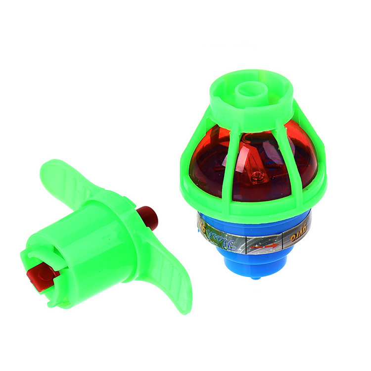 HLC576 Metal Catapult Launcher Flying Spinning Toys Flashing Spinning Tops Spinner Toys Electric Light Gyroscope Toy