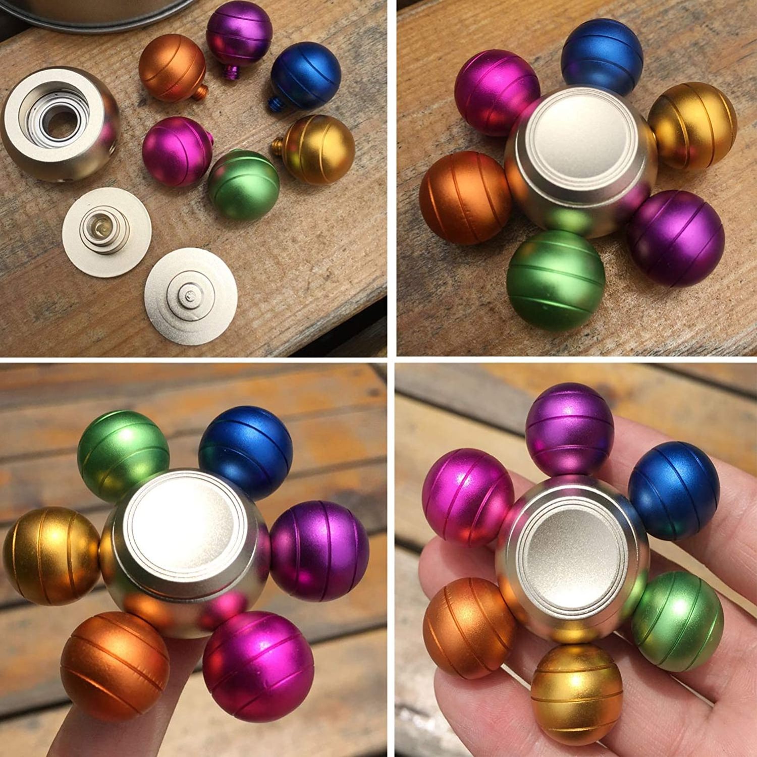 AF New Wholesale Anti Stress Relief Toys Flying Spinner Rainbow Fidget Spinner Toys Fingertip Toys Games for Adults and Children