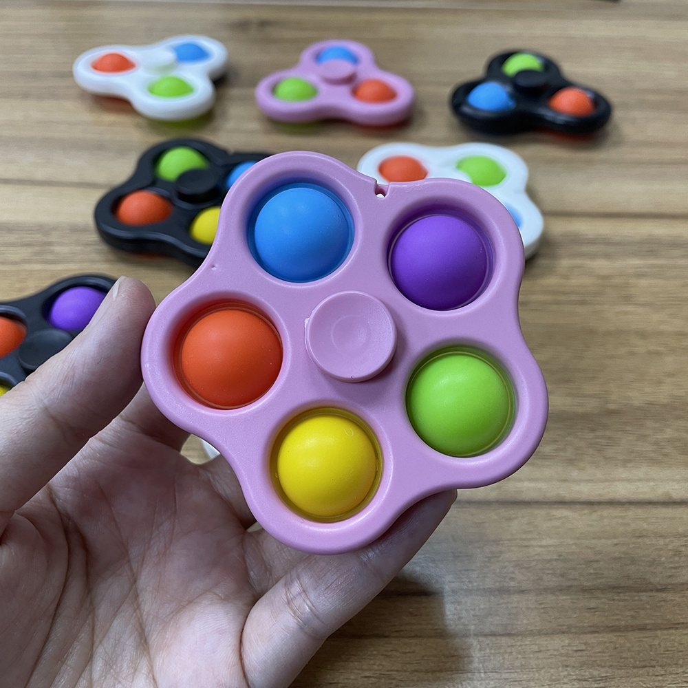 FT37Amazon Hot Sale Fidget Popper Toy Anti Stress and Anxiety Relief Handheld Toys Set Board Simple Pop Fidget Spinning Toy