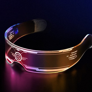 2023 New LED Visor Glasses Futuristic Light Up Glasses Luminous Glasses for Kids Adults Party Supplies Party Glow Toys Led Toys