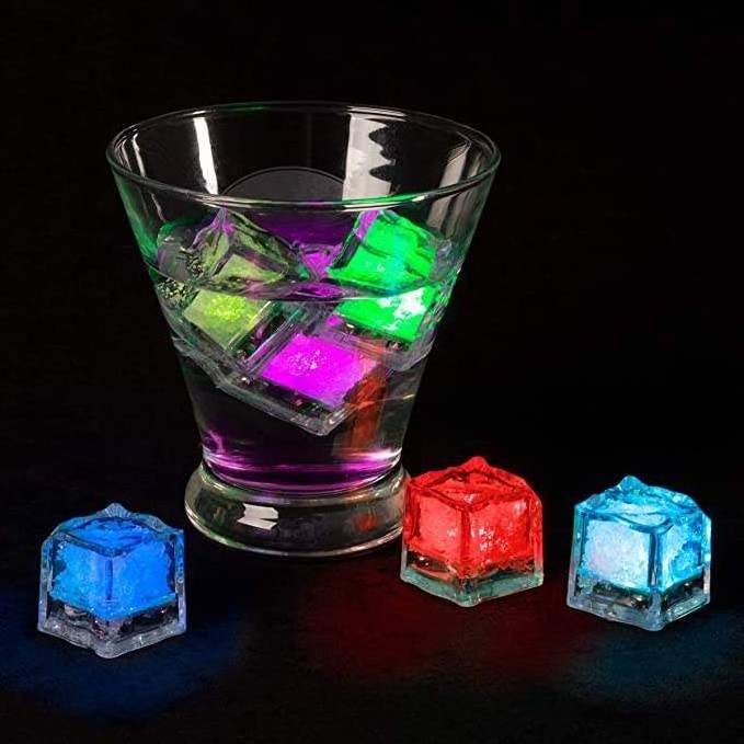 2023 New LED Ice Cubes  Water Sensitive Light Up Cubes Luminous Ice Cube for Kids Adults Party Supplies Party Glow Toys Led Toys