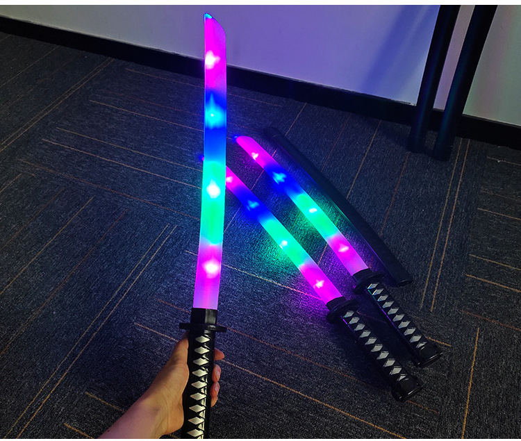 Factory Led Saber  Electronic Music Led Sword Ninja Toy Samurai Sword Light Up Toys Led Flashing Toys Light Up Sword for Kids